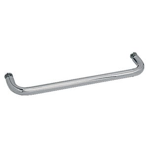 Chrome metal grab bar for bathroom safety