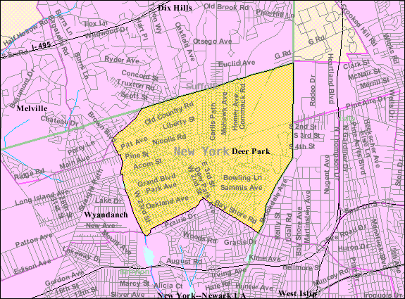 deer park ny map