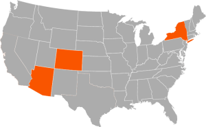 gcs map – 3 states showing areas served for custom glass services